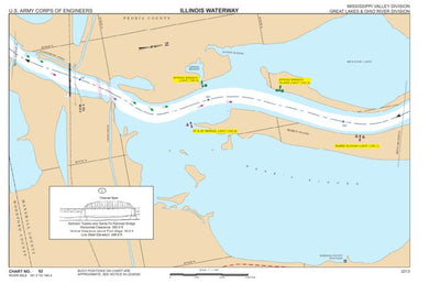 US Army Corps of Engineers Chart 62 - Illinois River Miles 181.5 - 184.4 digital map