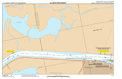 US Army Corps of Engineers Chart 70 - Illinois River Miles 204.8 - 207.7 digital map