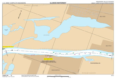 US Army Corps of Engineers Chart 72 - Illinois River Miles 210.7 - 213.5 digital map