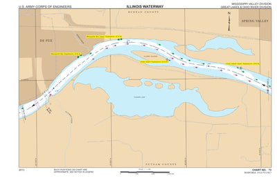 US Army Corps of Engineers Chart 73 - Illinois River Miles 213.5 - 216.7 digital map