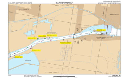 US Army Corps of Engineers Chart 91 - Illinois River Miles 268.8 - 271.8 digital map
