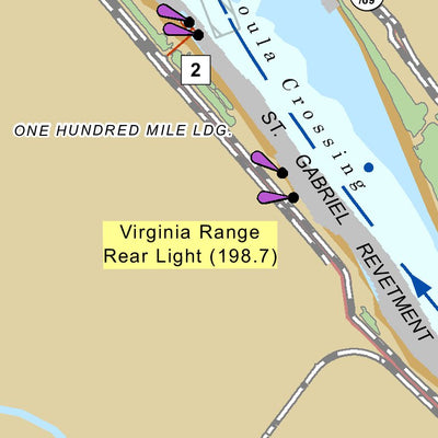 US Army Corps of Engineers Lower Mississippi Chart 76 - River Mile 201.1 186.4 digital map