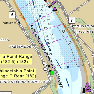 US Army Corps of Engineers Lower Mississippi Chart 77 - River Mile 186.4 to 170.6 digital map