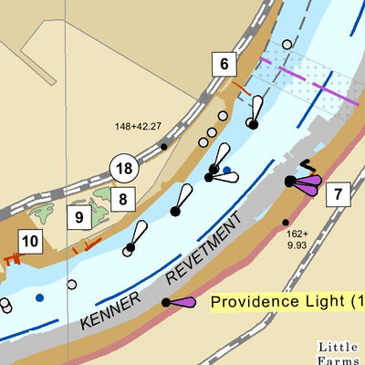 US Army Corps of Engineers Lower Mississippi Chart 83 - River Mile 117.8 to 105.1 digital map