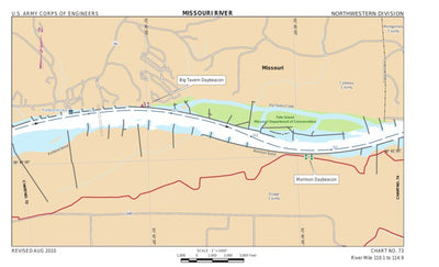 US Army Corps of Engineers Lower Missouri, River Mile 110.1 to 114.9 digital map