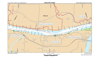 US Army Corps of Engineers Lower Missouri, River Mile 135 to 139.7 digital map