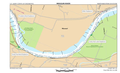 US Army Corps of Engineers Lower Missouri, River Mile 161.1 to 168 digital map