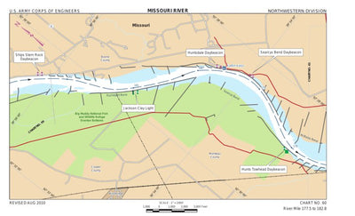 US Army Corps of Engineers Lower Missouri, River Mile 177.5 to 182.8 digital map