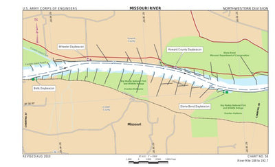 US Army Corps of Engineers Lower Missouri, River Mile 188 to 192.7 digital map