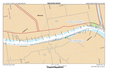US Army Corps of Engineers Lower Missouri, River Mile 238.7 to 243.5 digital map