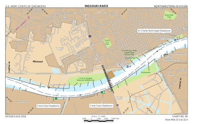 US Army Corps of Engineers Lower Missouri, River Mile 27.3 to 32.4 digital map