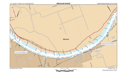 US Army Corps of Engineers Lower Missouri, River Mile 326.6 to 332.5 digital map