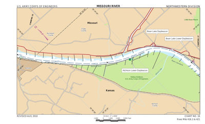 US Army Corps of Engineers Lower Missouri, River Mile 416.1 to 421 digital map