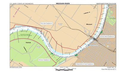 US Army Corps of Engineers Lower Missouri, River Mile 420.9 to 427.1 digital map