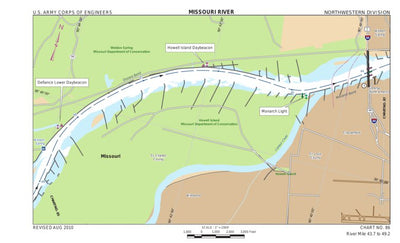 US Army Corps of Engineers Lower Missouri, River Mile 43.7 to 49.2 digital map