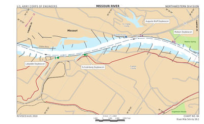 US Army Corps of Engineers Lower Missouri, River Mile 54.4 to 59.2 digital map