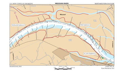 US Army Corps of Engineers Lower Missouri, River Mile 68.9 to 74.4 digital map