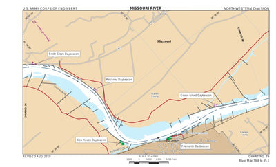 US Army Corps of Engineers Lower Missouri, River Mile 79.6 to 85.1 digital map
