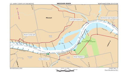 US Army Corps of Engineers Lower Missouri, River Mile 89.8 to 95.3 digital map
