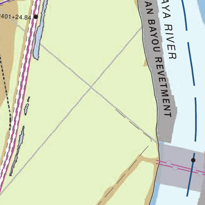 US Army Corps of Engineers - New Orleans Chart 15 - Whiskey Bay Pilot Channel River Miles 49.8 to 57.2 digital map