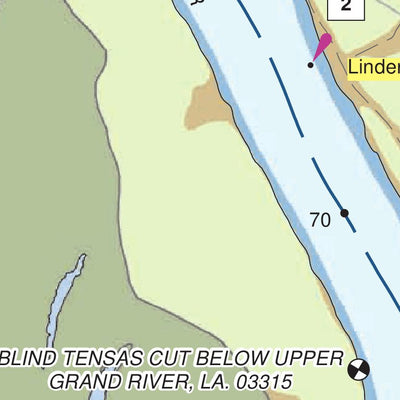 US Army Corps of Engineers - New Orleans Chart 20 - Atchafalaya River Miles 66.6 to 72.9 digital map