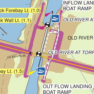 US Army Corps of Engineers - New Orleans Chart 5 - Old River AT Lock Walls digital map