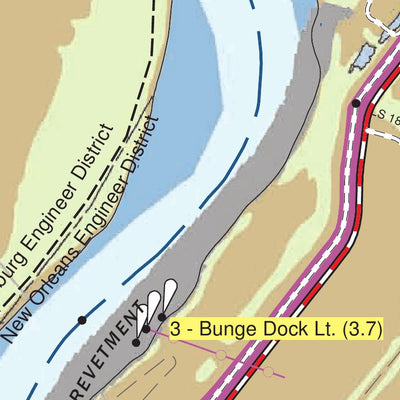 US Army Corps of Engineers - New Orleans Chart 7 - Atchafalaya River Miles 0.3 to 7.5 digital map