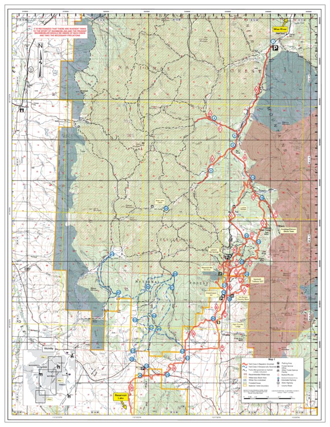 Beaverhead-Deerlodge NF OSVUM Central Pioneer Snowmobile Map by US ...