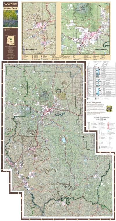 US Forest Service R3 Coconino National Forest Visitor Map digital map