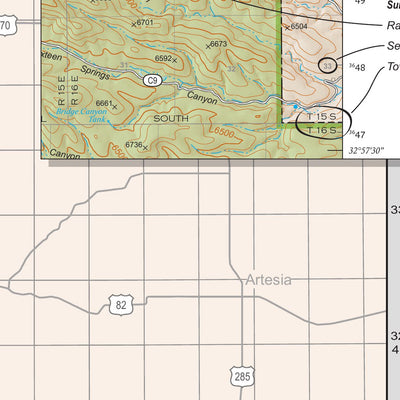 US Forest Service R3 Lincoln National Forest Quadrangle: Atlas Index digital map