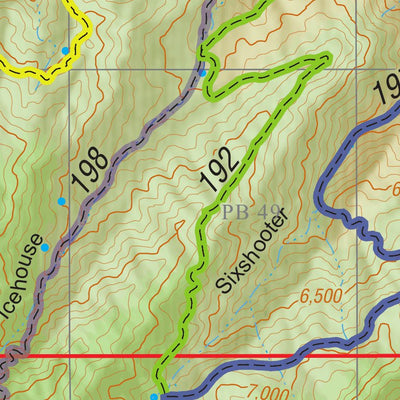 US Forest Service R3 Pinal Mountain Trails Map digital map