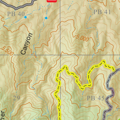 US Forest Service R3 Pinal Mountain Trails Map digital map