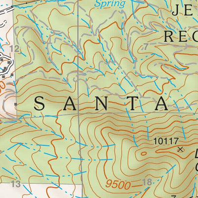 US Forest Service R3 Santa Fe National Forest Quadrangle Map: pg 48 Redondo Peak digital map