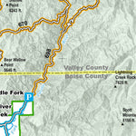 US Forest Service R4 Boise National Forest Winter Travel Map Emmett & Lowman Ranger Districts 2023 digital map