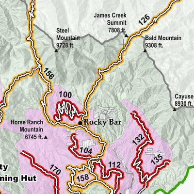 US Forest Service R4 Boise National Forest Winter Travel Map Mountain Home Ranger District 2023 digital map