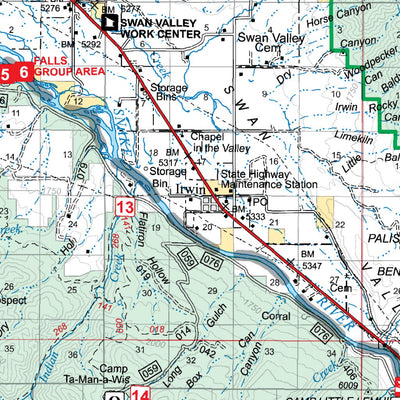 US Forest Service R4 Caribou-Targhee National Forest Palisades & Teton Basin Ranger Districts Summer Recreation digital map