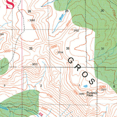 US Forest Service R4 Gros Ventre Wilderness Bridger-Teton National Forest 2006 digital map