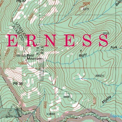 US Forest Service R4 Mount Nebo Wilderness Uinta-Wasatch-Cache NF 2010 digital map