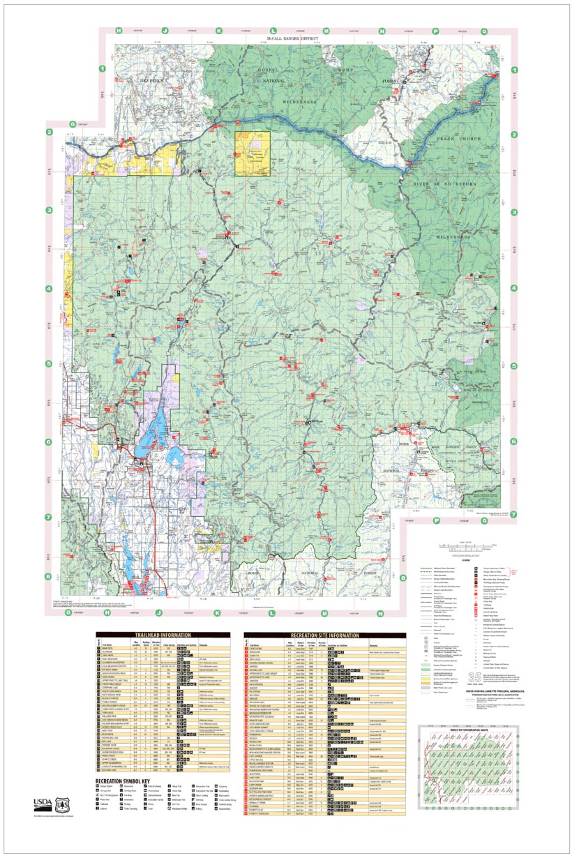Mccall Ranger Ditrict Map Payette National Forest McCall Ranger District Forest Visitor Map 2013 ...