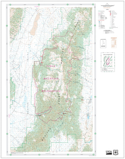 US Forest Service R4 Table Mountain Wilderness Humboldt-Toiyabe NF 2011 digital map