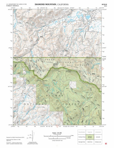 US Forest Service R5 Diamond Mountain (Plumas Atlas) digital map