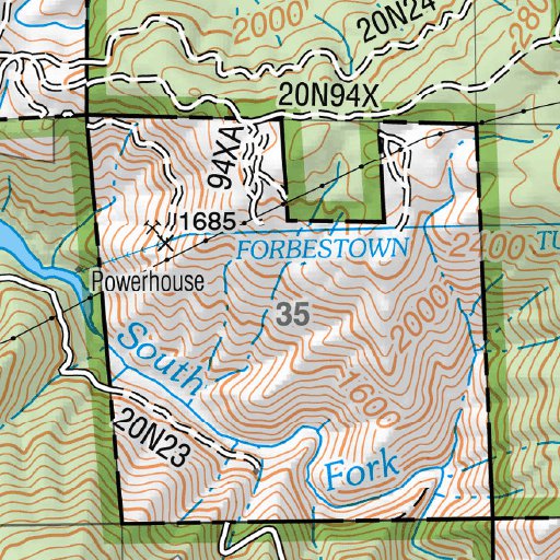 Forbestown (2012) Map by US Forest Service R5 | Avenza Maps