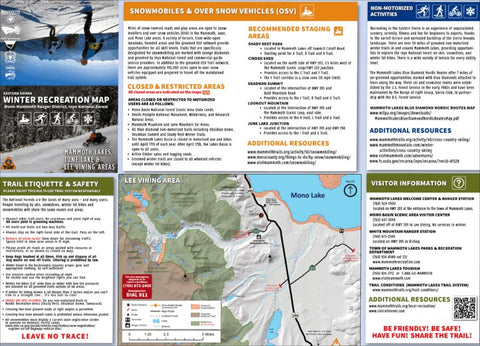 US Forest Service R5 Inyo National Forest Winter Recreation Map (Lee Vining) bundle exclusive