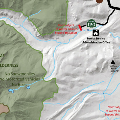 US Forest Service R5 Inyo National Forest Winter Recreation Map (Lee Vining) bundle exclusive