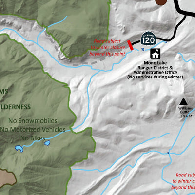 US Forest Service R5 Inyo National Forest Winter Recreation Map (Lee Vining) digital map