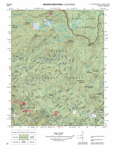 US Forest Service R5 Nelson Mountain digital map