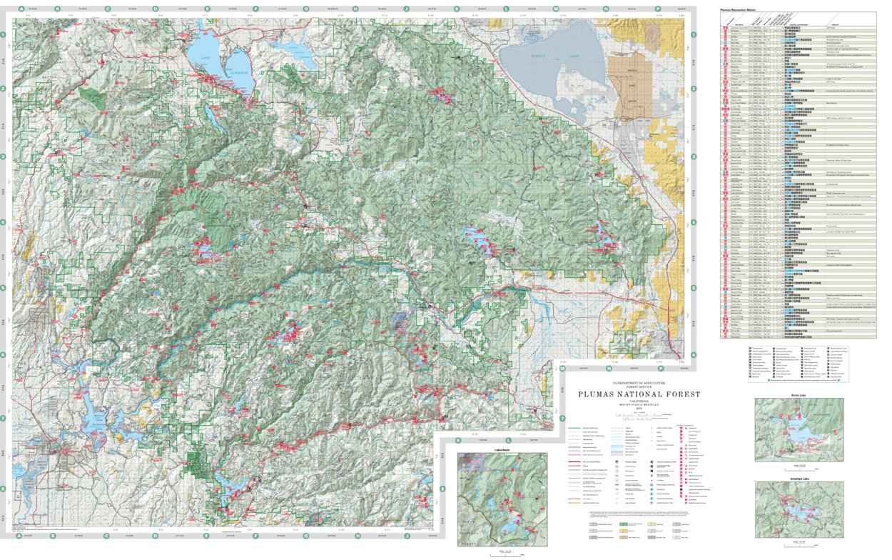 Plumas National Forest Visitor Map (2013) by US Forest Service R5