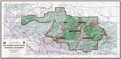 US Forest Service R5 San Gabriel Mountains National Monument October 2014 digital map