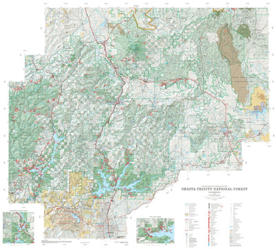US Forest Service R5 Shasta-Trinity National Forest Visitor Map - East (2010) digital map