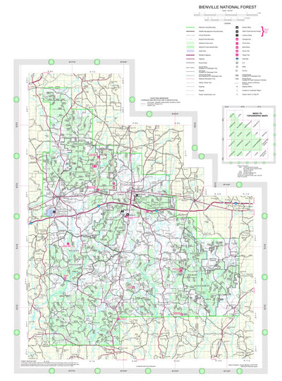 US Forest Service R8 Bienville National Forest, Forest Visitor Map digital map